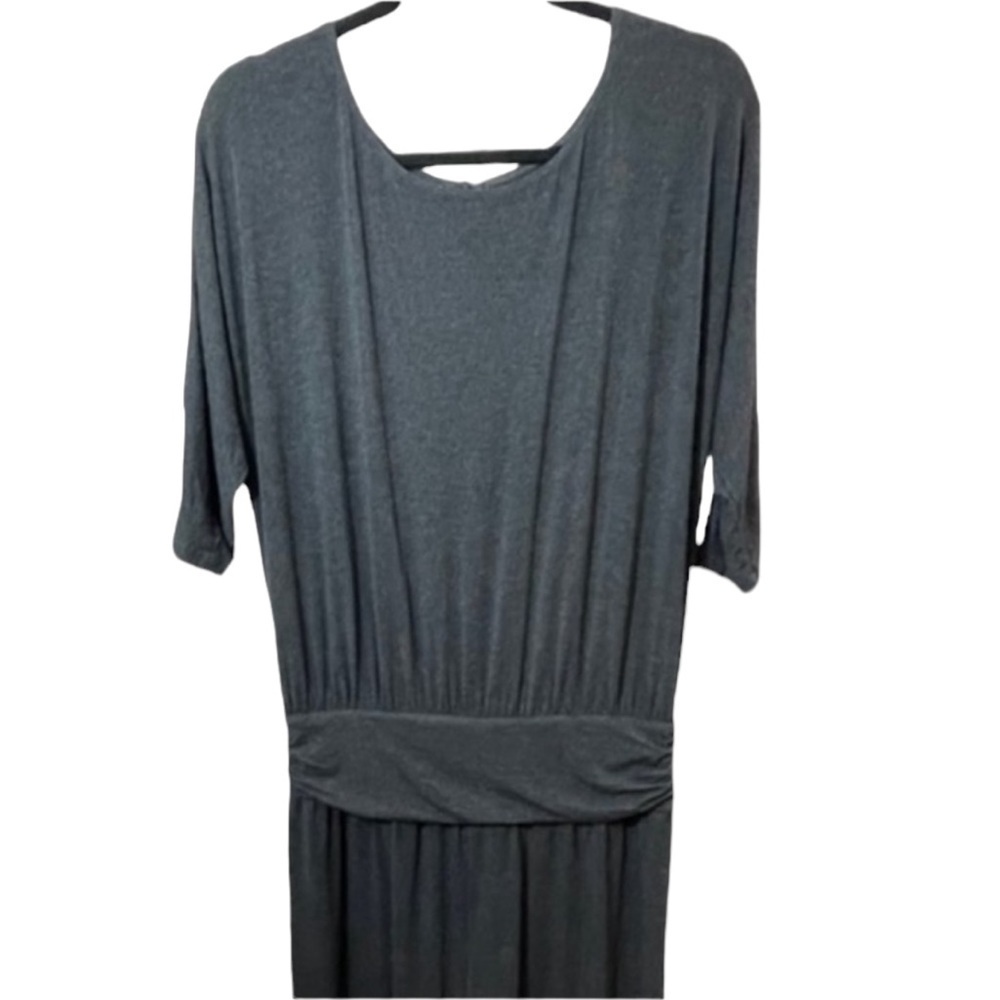 Soft Surroundings long sleeve Jumpsuit Gray stretchy minimalist size medium - Picture 6 of 7